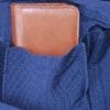 Reisetasche, 40l, blau in waxed Canvas und Leder,